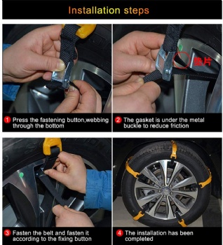 Snow Chains Car Anti Slip Tire Chains Adjustable Anti-Skid Chains