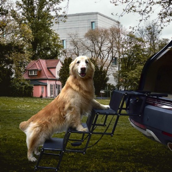 Car Dog Steps Foldable Staris Portable Metal Frame Pet Stairs