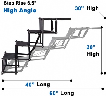 Car Dog Steps Foldable Staris Portable Metal Frame Pet Stairs