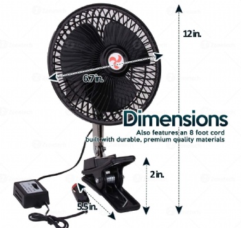 Car Fans 12V Cooling 6 inches