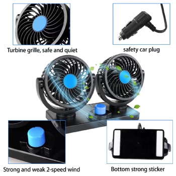 Car Fan For Cooling 4 Inches Dual Dead