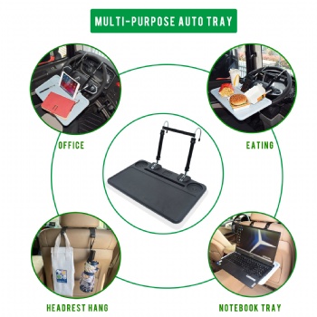 Car Food Tray Adjustable 2 In 1 For Front And Back Seat