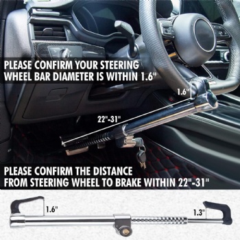 Steering Wheel Locks For Car Heavy Duty Anti Theft Lock