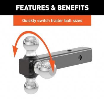 Trailer Hitch Extension With 3 Balls