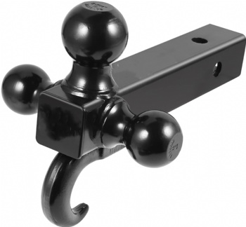 Trailer Hitch Extension With 3 Balls and Hook