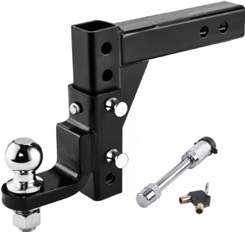 Adjustable Trailer Hitch Mount With 2 Locks and Ball