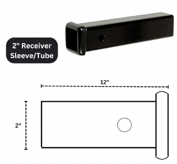 Trailer Hitch Receiver Tube 12”