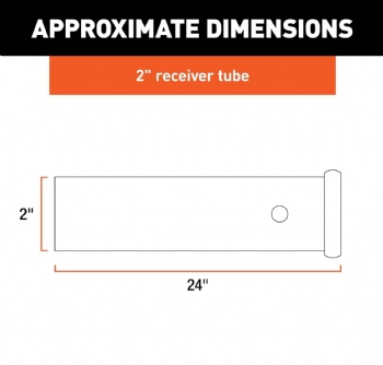 Trailer Hitch Receiver Tube 24”