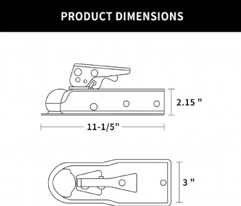Trailer Couplers for 2”x3
